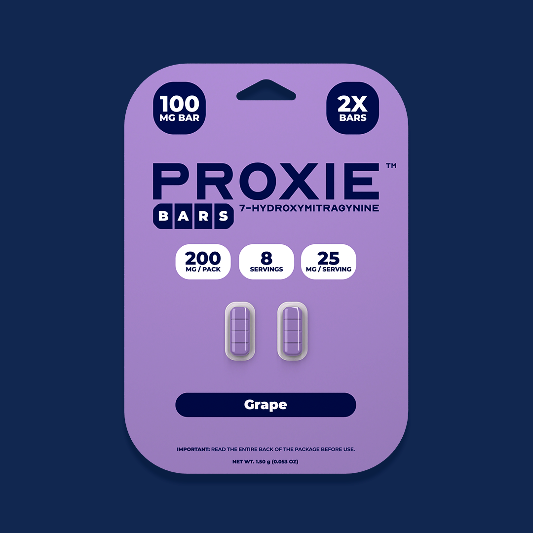 2ct 100mg Proxie BARS 7-HYDROXYMITRAGYNINE | 200 mg per PACK