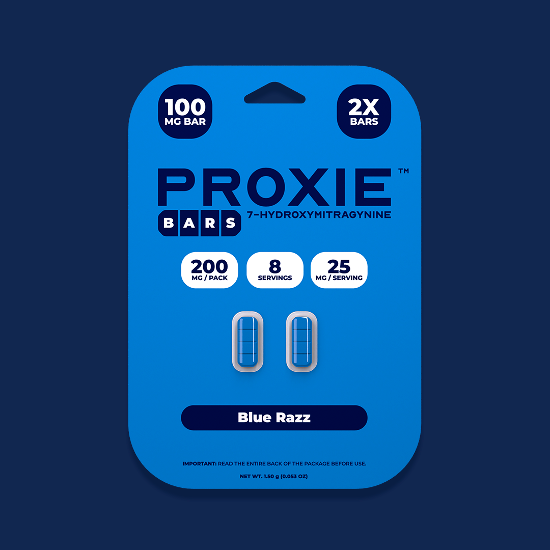 2ct 100mg Proxie BARS 7-HYDROXYMITRAGYNINE | 200 mg per PACK