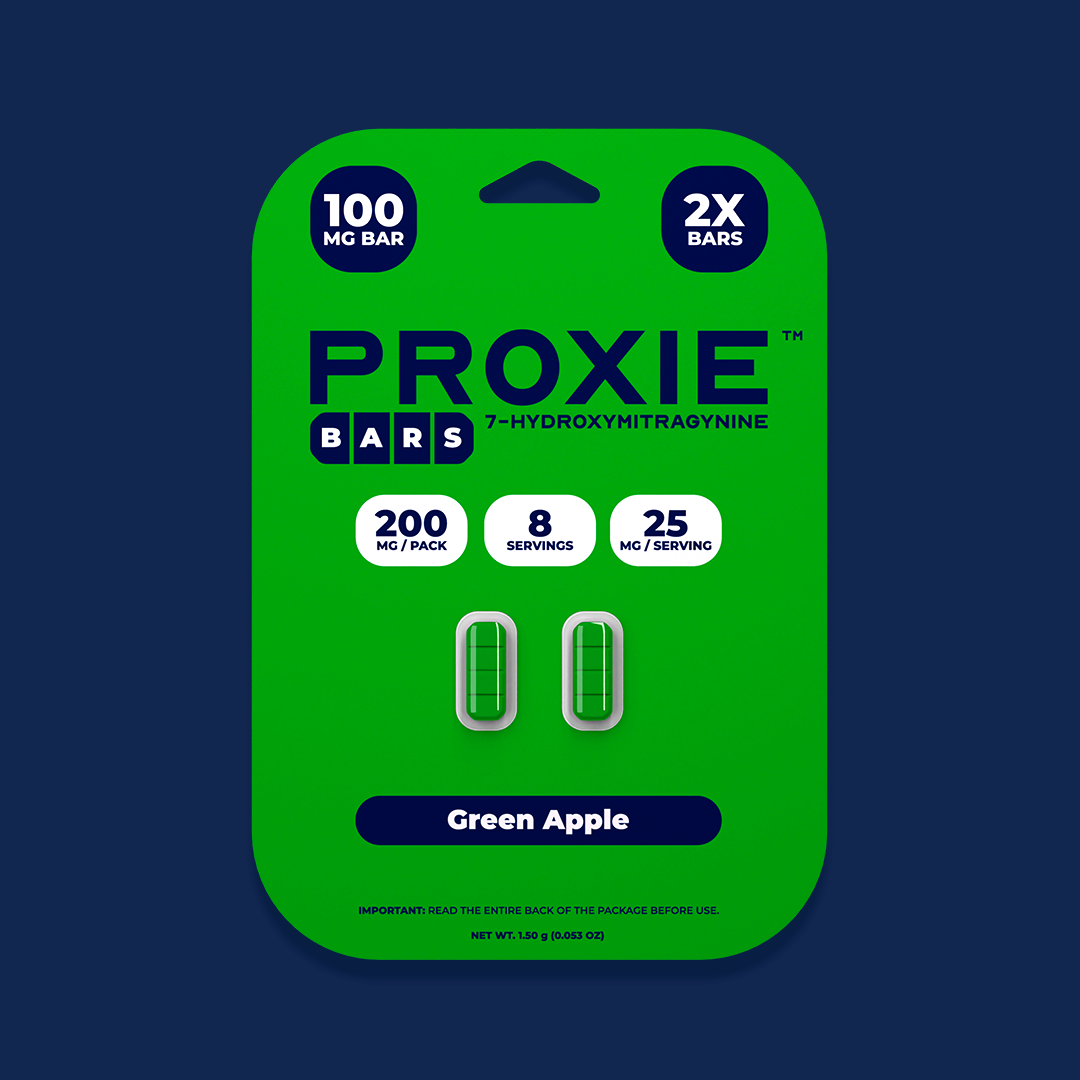 2ct 100mg Proxie BARS 7-HYDROXYMITRAGYNINE | 200 mg per PACK