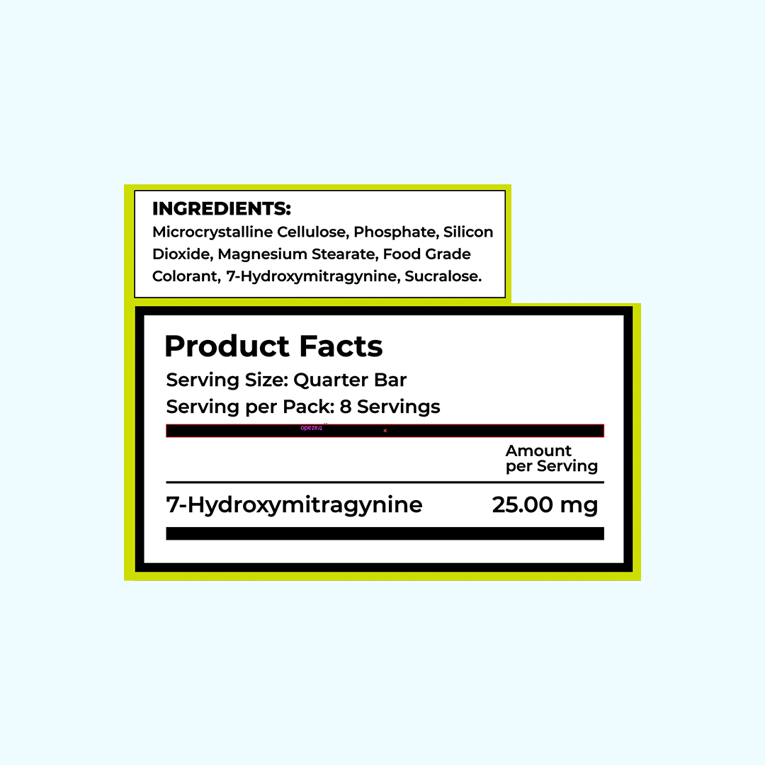 2ct 100mg Proxie BARS 7-HYDROXYMITRAGYNINE | 200 mg per PACK