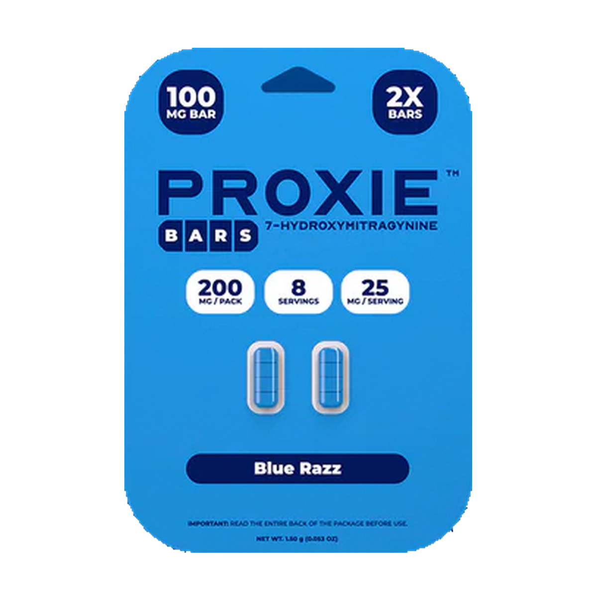 2ct 100mg Proxie BARS 7-HYDROXYMITRAGYNINE | 200 mg per PACK