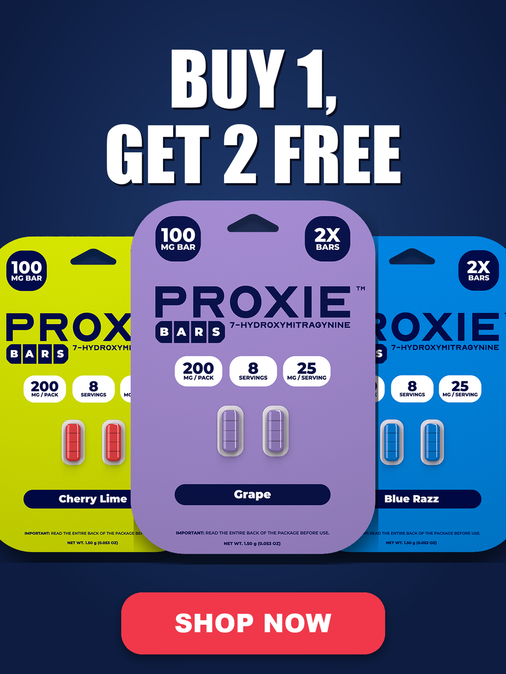 PROXIE Bars - Buy 1 Get 2 Free